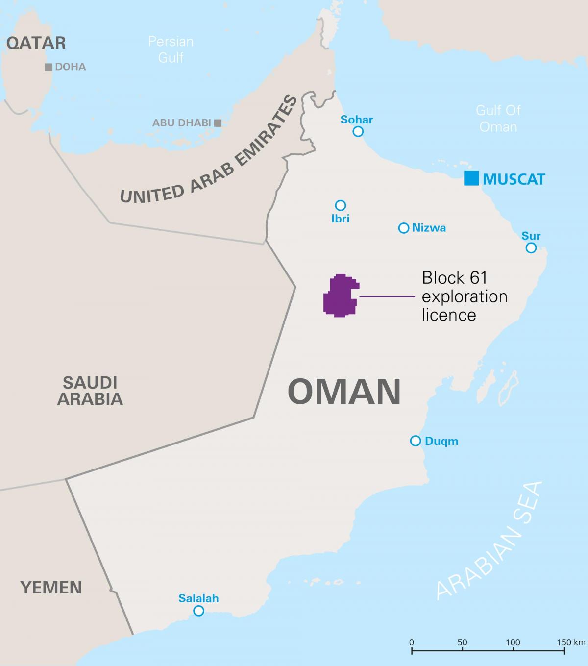 mapa de khazzan Omán