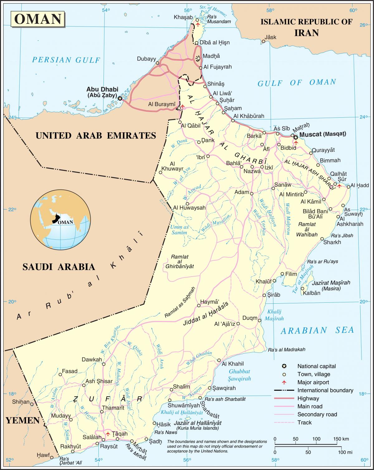 Oman mapa