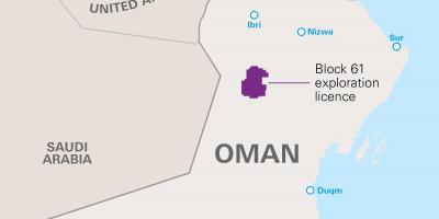 Mapa de khazzan Omán