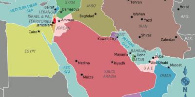 Mapa de Omán mapa en oriente medio