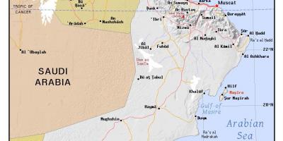 Mapa político de Omán