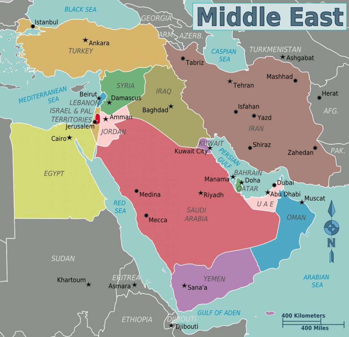 mapa de Omán mapa en oriente medio