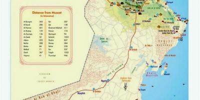 Omán lugares turísticos mapa