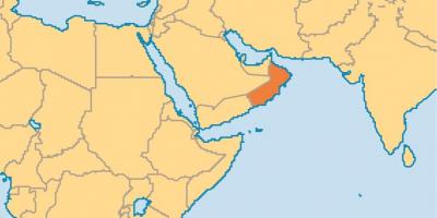 Omán mapa en mapa do mundo